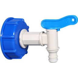 Robinet de gradina Strend Pro 3/4, 125 mm, cu adaptor pentru rezervor IBC, PVC