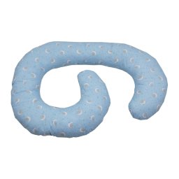 Perna de alaptare multifunctionala MyKids Cat on Moon Blue, 180 cm