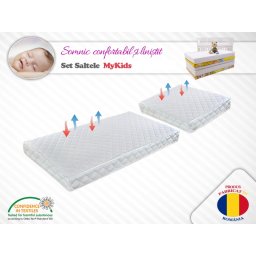 Set saltele copii MyKids Relax din spuma, 120x80x8 si 50x80x8 cm