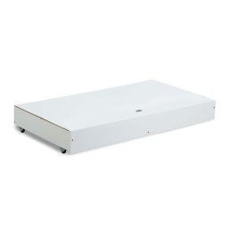 Sertar pentru patut copii Klups 120x60 cm, alb, cu roti