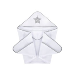 Prosop de baie cu capison pentru bebelusi Klups Star Miracle, 100x100 cm