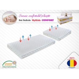 Set saltele copii MyKids Cocos Confort pentru patut transformabil 120x80 + 50x80 cm