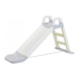 Tobogan pentru copii MyKids alb-gri, 140 cm, pentru interior si exterior
