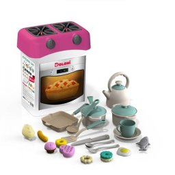 Aragaz de jucarie roz pentru copii cu 34 accesorii de bucatarie MyKids