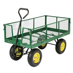 Carucior de gradina metalic 80 l, 300 kg, cu roti pneumatice