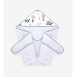 Prosop de baie pentru bebelusi Klups Sky World, cu gluga, 100x100 cm