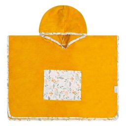 Poncho de baie pentru bebelusi Klups Junior Safari, cu gluga, 60x60 cm