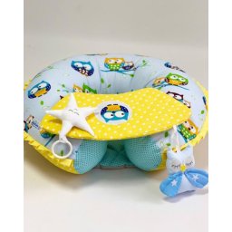 Perna transformabila 3 in 1 MyKids Owls Blue pentru sarcina si alaptare