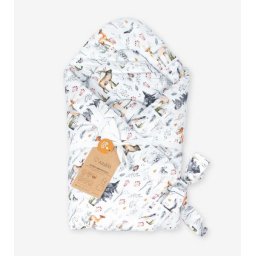 Patura de înfasat bebe Klups Skandinavia 75x75 cm, bumbac 100%