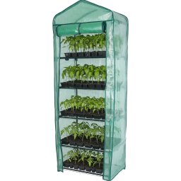 Minisera de gradina Strend Pro cu 5 polite si folie PE, 200x70x50 cm