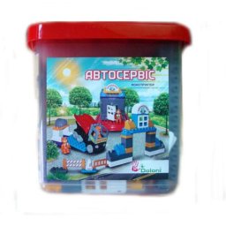 Cuburi de constructie Car Service cu 86 piese si cutie plastic