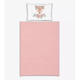 Lenjerie de pat bebe 2 piese KLUPS Nature&Love Rose din bumbac