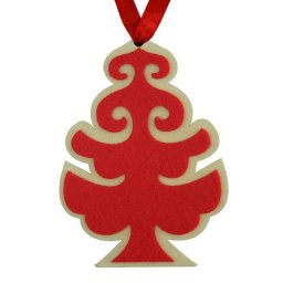 Set 5 ornamente pentru brad MagicHome, model bradut rosu suspendabil