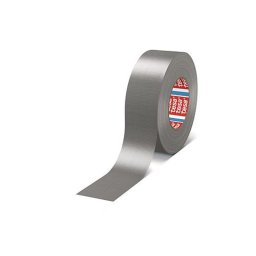 Banda adeziva textila Tesa Standard PE, argintie, 50 mm x 25 m