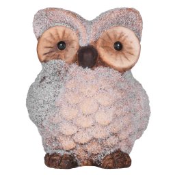 Decoratiune de Craciun bufnita din teracota MagicHome 9,5 cm