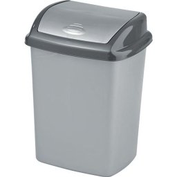 Cos de gunoi Curver Dominik 25L, argintiu-grafit, cu capac batant