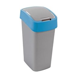 Cos de gunoi Curver Flip Bin 9L, gri-argintiu/albastru