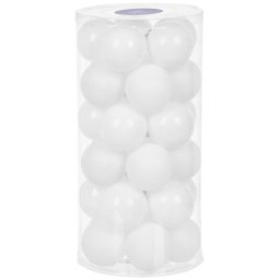 Set 30 globuri albe lucioase pentru brad, MagicHome, 6 cm