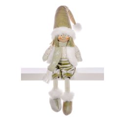 Decoratiune de Craciun MagicHome, baietel auriu, sezand, 33 cm