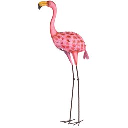 Decoratiune de gradina flamingo din metal MagicHome, 95 cm