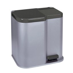 Cos dublu pentru reciclare Curver Duo Bin 21L, argintiu/negru