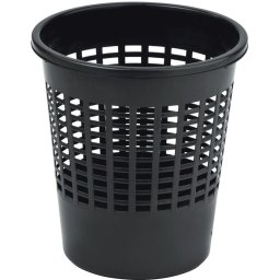 Cos de gunoi Curver Basic 10L negru din plastic pentru birou si baie