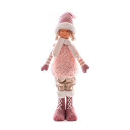 Decoratiune de Craciun MagicHome, fetita roz, 75 cm