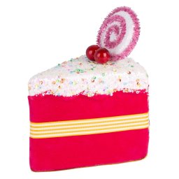Decoratiune de Craciun suspendabila prajitura roz MagicHome 13x9x15 cm