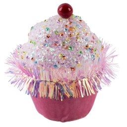Decoratiune de Craciun suspendabila briosa roz MagicHome, 7x7x11 cm