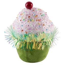 Decoratiune de Craciun suspendabila tip muffin verde MagicHome, 7x7x11 cm