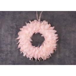 Coronita decorativa de Craciun MagicHome, roz, suspendata, 35 cm
