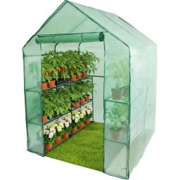 Sera de gradina Strend Pro Greenhouse X098 cu folie si 8 rafturi