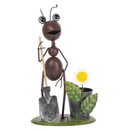Decoratiune de gradina MagicHome furnica metalica cu ghiveci, 40 cm