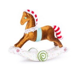 Decoratiune de Craciun calut balansoar gingerbread, 30x12x26 cm