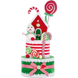 Decoratiune de Craciun Candy Line tip tort MagicHome, 27x57 cm