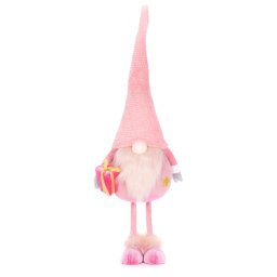 Decoratiune de Craciun Spiridus roz MagicHome, 56 cm