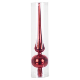 Varf pentru brad de Craciun MagicHome, rosu, 25 cm, din plastic