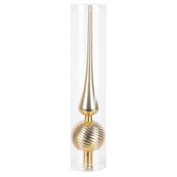 Varf de brad auriu MagicHome, 28 cm, decor elegant de Craciun