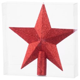 Stea rosie pentru varf de brad MagicHome, 20 cm, decor Craciun