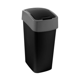 Cos de gunoi Curver Pacific Flip Bin 25L, negru/gri
