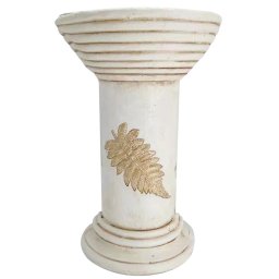 Soclu decorativ inalt MagicHome crem din ceramica pentru ghiveci
