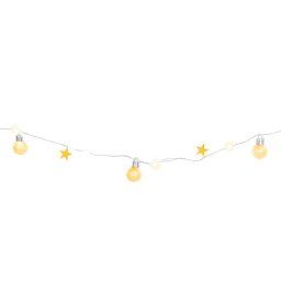 Instalatie LED decorativa MagicHome aurie, 20 LED, 1,9 m, stele si globuri