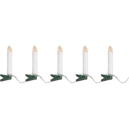 Set 10 lumanari LED de Craciun cu clema, timer si alimentare 2xAA