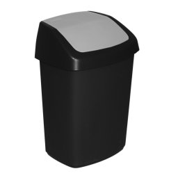 Cos de gunoi Curver Swing Bin 25L negru/gri, capac batant