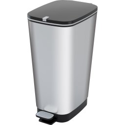 Cos de gunoi cu pedala KIS Chic Bin Steel Effect 50L, gri