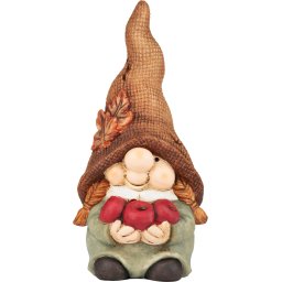 Decoratiune de gradina MagicHome pitic cu mere, 11x9,5x22,5 cm