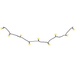 Instalatie luminoasa de exterior Cherry Balls, 100 LED alb cald, 9,9 m