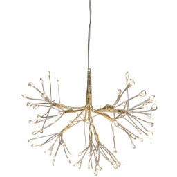 Decor suspendat LED tip artificiu MagicHome, 72 LED alb cald, auriu, 25 cm