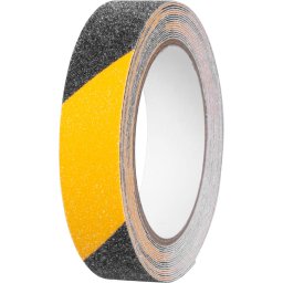 Banda antiderapanta autoadeziva Strend Pro 25 mm x 5 m, negru/galben