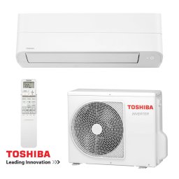 Aparat de aer conditionat cu invertor Toshiba Essento RAS-B18B2KV2G-E + RAS-18B2AVG-E2, 18.000 BTU, 35 m², R-32, A++, Alb